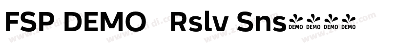 FSP DEMO   Rslv Sns字体转换